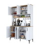 Hanah Home Armario Multiusos Nogal y Blanco JE176 - 3398